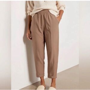 Varley Cypress Tan or Brown Cypress Turn Up Elastic Waist Pants L